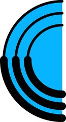 Poster - Graphic Memphis shape or abstract figure