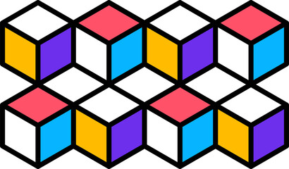 Poster - Geometric Memphis shape or graphic element