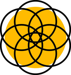 Poster - Geometric Memphis shape or graphic round form