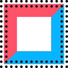 Aufkleber - Abstract Memphis shape or graphic pattern