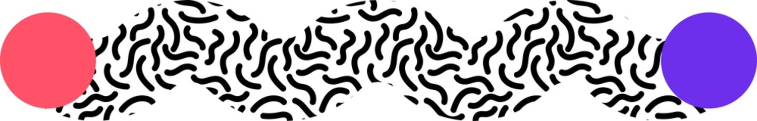 Aufkleber - Geometric Memphis shape or abstract pattern