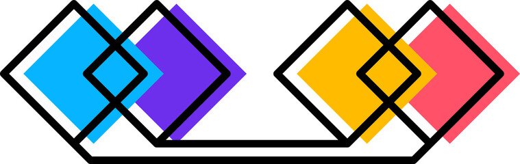 Aufkleber - Graphic Memphis shape or geometric pattern