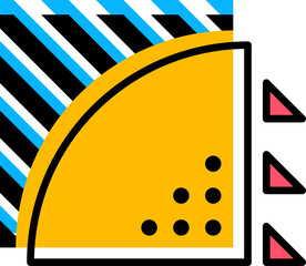 Aufkleber - Graphic Memphis shape or geometric pattern