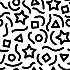 Poster - Graphic Memphis shape or geometric pattern