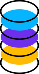 Aufkleber - Abstract Memphis shape or geometric pattern