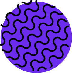 Poster - Abstract geometric memphis shape purple circle