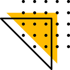 Aufkleber - Abstract geometric memphis triangular shape, dots