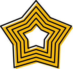 Aufkleber - Abstract geometric Memphis star shape, figure