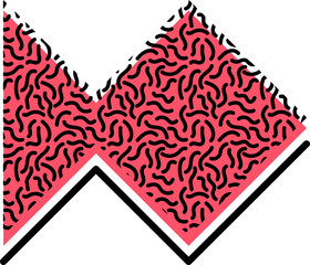 Poster - Abstract geometric memphis rhombus and triangle
