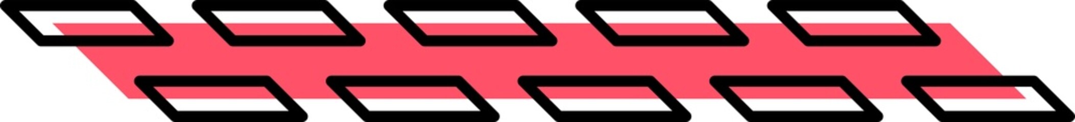 Aufkleber - Abstract geometric memphis parallelepiped shapes