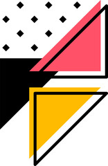 Leinwandbilder - Abstract geometric Memphis shape color triangles