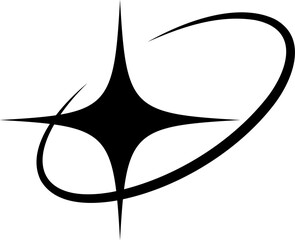 Aufkleber - Brutalism geometric shape, groovy graphic symbol