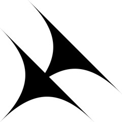 Aufkleber - Brutalism abstract shape, groovy geometric element