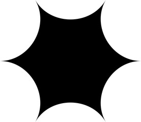 Aufkleber - Brutalism geometric symbol, vintage graphic shape