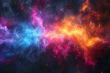 Wall Mural - big bang colorful space galaxy fog cloud nebula. universe science astronomy and stary night cosmos m
