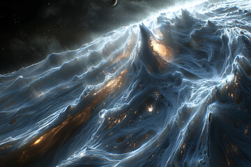 Wall Mural - big bang colorful space galaxy fog cloud nebula. universe science astronomy and stary night cosmos m