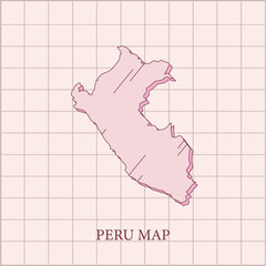 Wall Mural - vector regions map of Peru