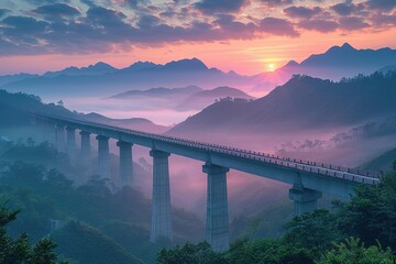 Wall Mural - Bridges in the valley