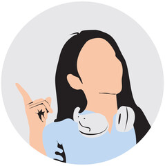 Wall Mural - businesswomen people icon avatar profile