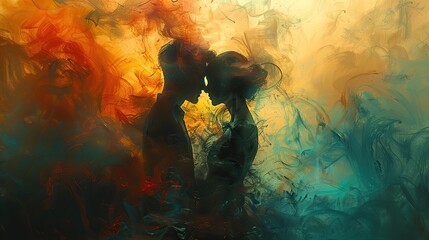 Poster - A shared dream, representing the hopes, aspirations, and intertwined futures that love envisions. stock photo