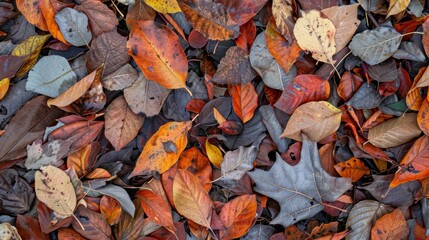Wall Mural - the crisp breeze carries the sweet scent of fallen leaves as they crunch underfoot creating a sympho