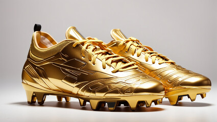 Wall Mural - a gold-colored football boot