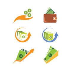 Sticker - Currency hand and money icon