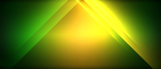 Aufkleber - Neon glowing circle rays, light round lines in the dark, planet style neon wave lines. Energetic electric concept design for wallpaper, banner, background