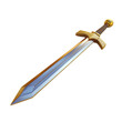 © Maule - A golden sword with a silver blade is shown on a transparent background