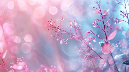Poster - Abstract natural bokeh with soft pastel colors,