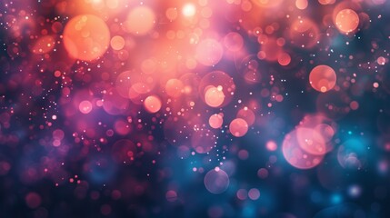 Poster - Dreamy abstract bokeh with vibrant neons,