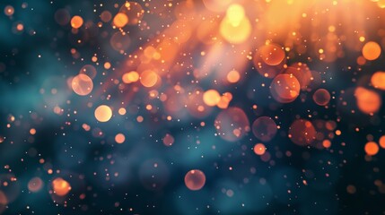 Poster - Surreal abstract bokeh with floating objects,
