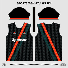 Vector t-shirt sport design, sublimation jersey
