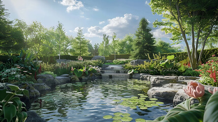 Wall Mural - pond in the park