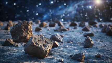 Rocks scattered on the earth