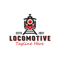 Canvas Print - locomotive train transportation logo