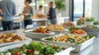 © BURINKUL - A variety of boxed lunches displayed on a table in a break room