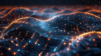 Fototapete - artificial intelligence managing global data flow. image