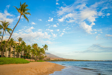 Wall Mural - scenery of kaanapali beach at maui island in hawaii, united states