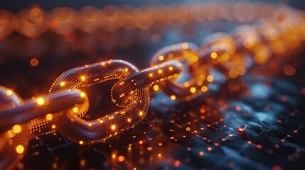 Poster - Blockchain nodes forming a secure global network. photo