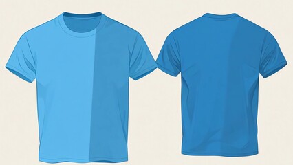 front and back t-shirt vector background illustration