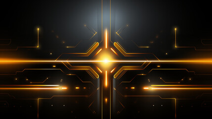 Fototapete - Abstract digital background with technology circuit board texture. Futuristic digital electric tech circuit board pattern background.