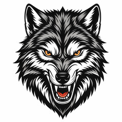  Bold wolf head logo: Perfect for T-shirts, business cards, and logos. Exudes strength and resilience.
