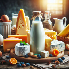 Wall Mural - dairy products