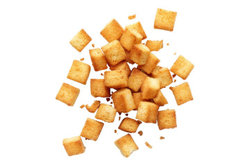 croutons isolated on white background