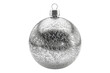 © posterpalette - Silver Christmas ball decoration isolated on white background