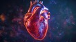 © somchai20162516 - Image of isolated human heart with 3D hologram. Medical concept. new technology