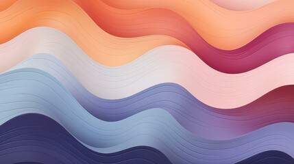 Wall Mural - Abstract pastel background, featuring interwoven light and dark color waves.