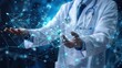 © somchai20162516 - Medical doctor touching medical network Electronic medical records, digital DNA and virtual network connectivity