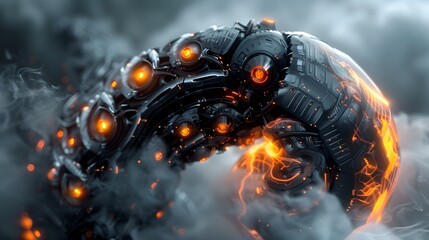 Poster - Cyborg Snail Warrior - A Nightmarish Vision of Future Warfare in Cinematic 3D Rendering